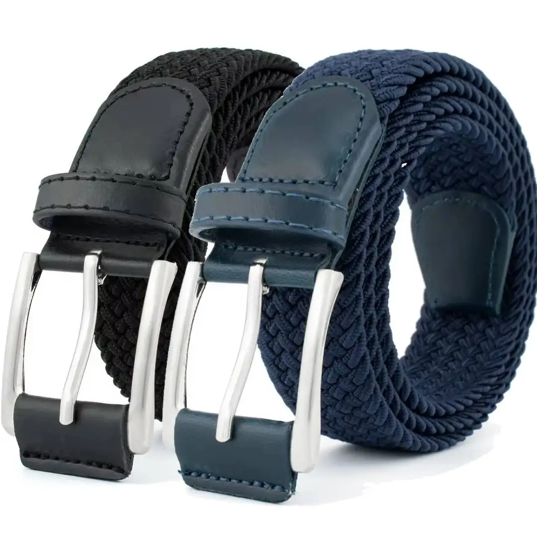 Men Women Stretch Elastic Woven Breathable Nylo Belt with Alloy Pin Buckle High Quality Jean Canvas Multifunctional Outdoor Belt