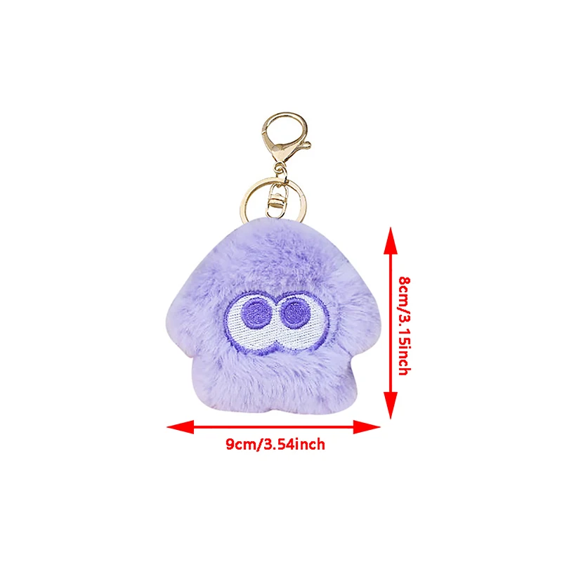 Splatoon Inkling Plush Keychain Kawaii Anime Orange Red Inkling Stuffed Doll Backpack Pendant Kids Cartoon Toy Gift - view 6