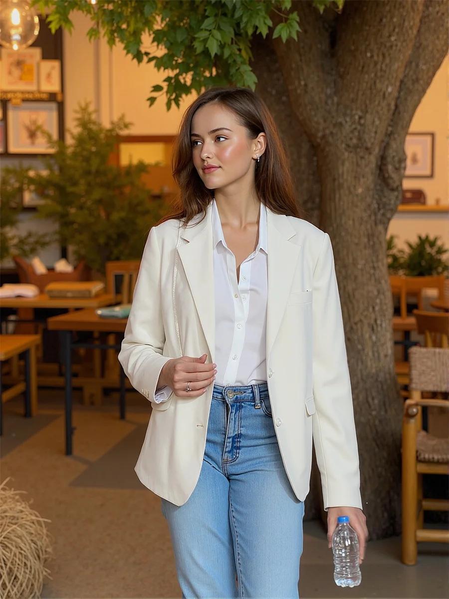 السترة موهير Hotsweet نزهات الهراء غير أزرار التطريز منعت مناسبة منتصف الحياة ضرب المشتركة رشيقة المزاج محبو موسيقى الجاز مبطن