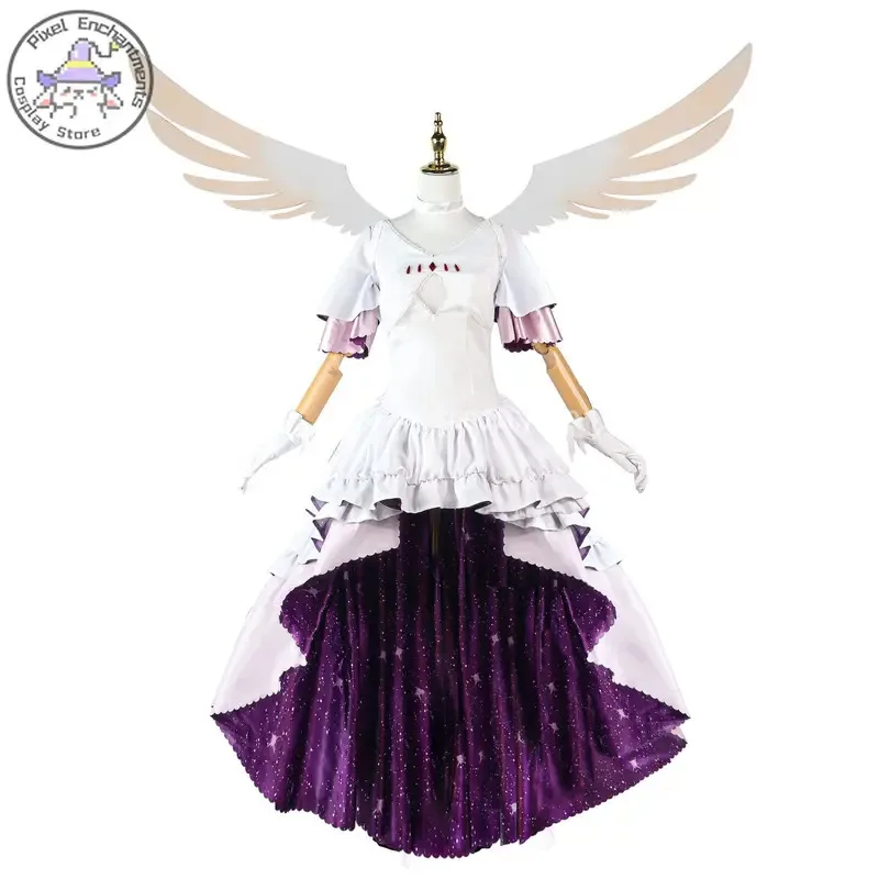 มาโดกะ คานาเมะ'ชุดเทพธิดาคอสเพลย์เครื่องแต่งกายสีขาวไหลชุดผู้หญิงชุดเสื้อผ้าสองมิติอะนิเมะ-ได้รับอนุญาต