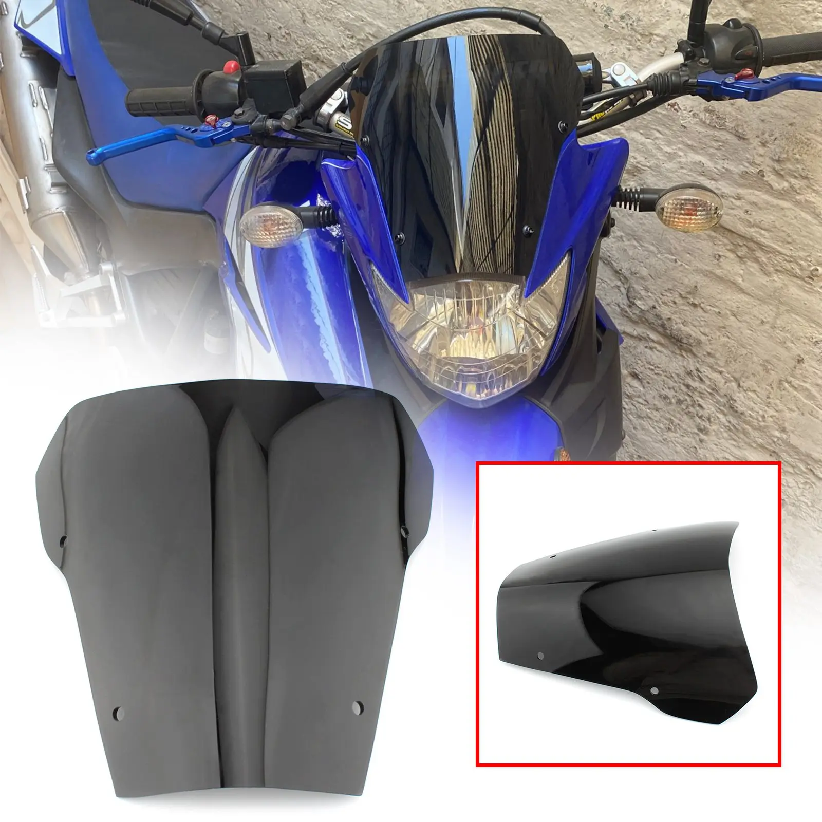 Motorcycle Windshield Windscreen Front Wind Shield Screen Deflectors Motorcycle Accessories For Yamaha XT660 R 2004 2015 2016 ﻿