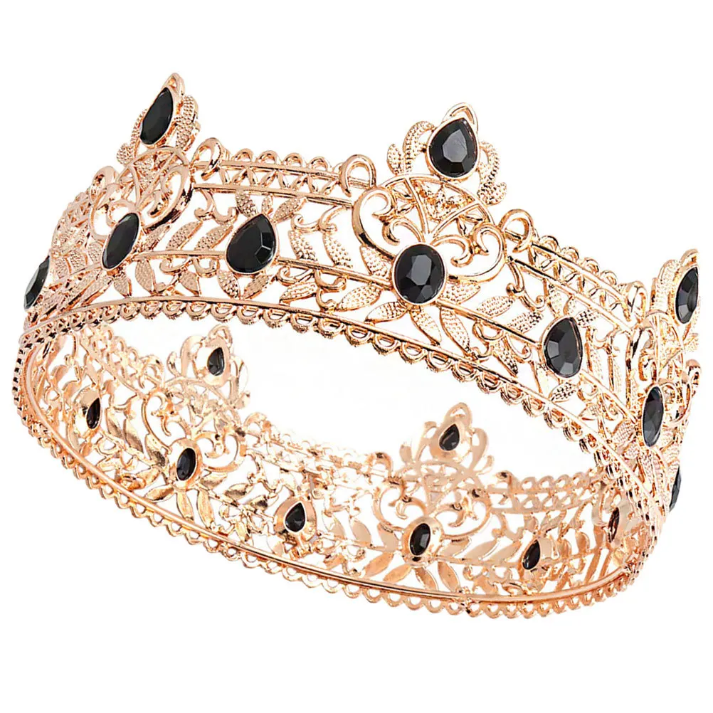 Couronne de Style rétro pour hommes, accessoire de Cosplay pour fête de mariage, accessoire de Costume de spectacle, bijoux couronne dorée