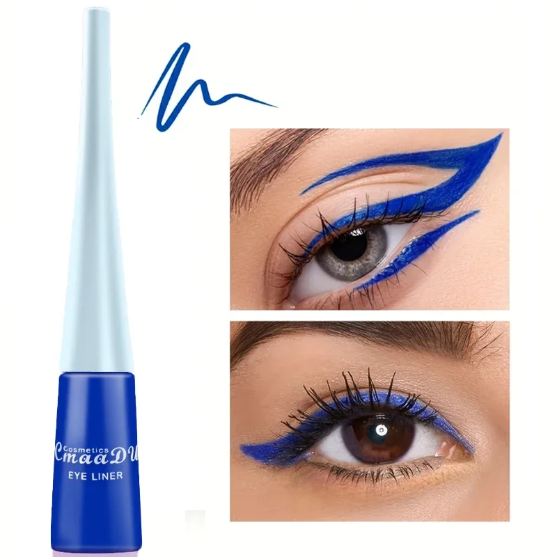 Kleurrijke Sexy Eyeliner Vloeibaar Blauw Potlood Waterdicht Gemakkelijk Te Dragen Make-Up Matte Eyeliner Rood Groen Wit Goudbruin Eyeliner