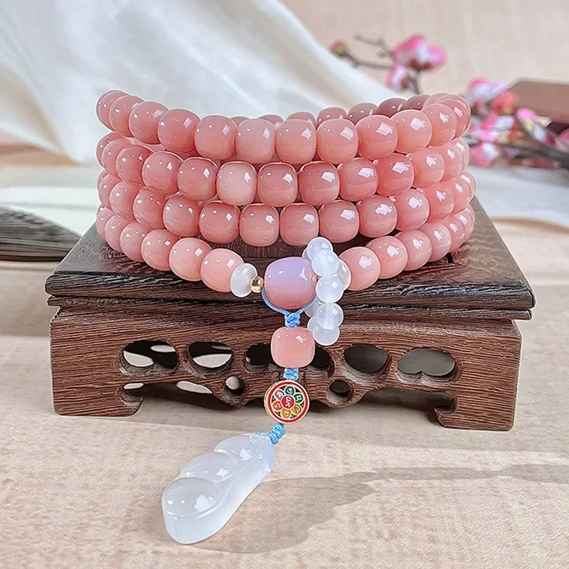 Yusheng Smoke 108 Natural Bodhi Bead Bracelet Buddha Beads Beads Handheld Hand Toy Crafts Men and Women Jewelry Bracelet