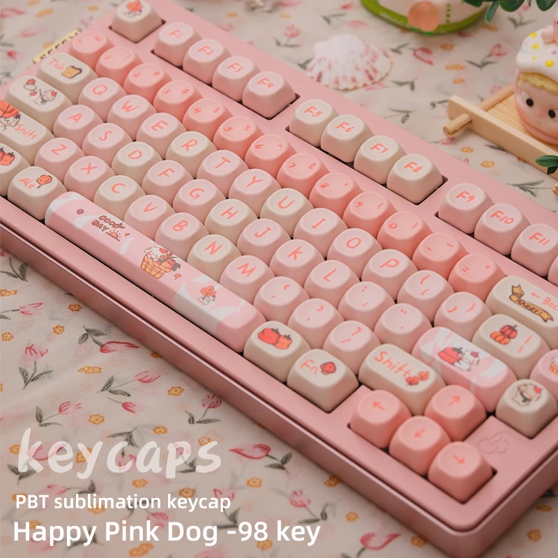 

A good Cute Keycaps 98 Keys (Without Keyboard ) PBT Keycaps Fits 61-87 Keys Hot Swap Mechanical Keyboard For DIY Customized