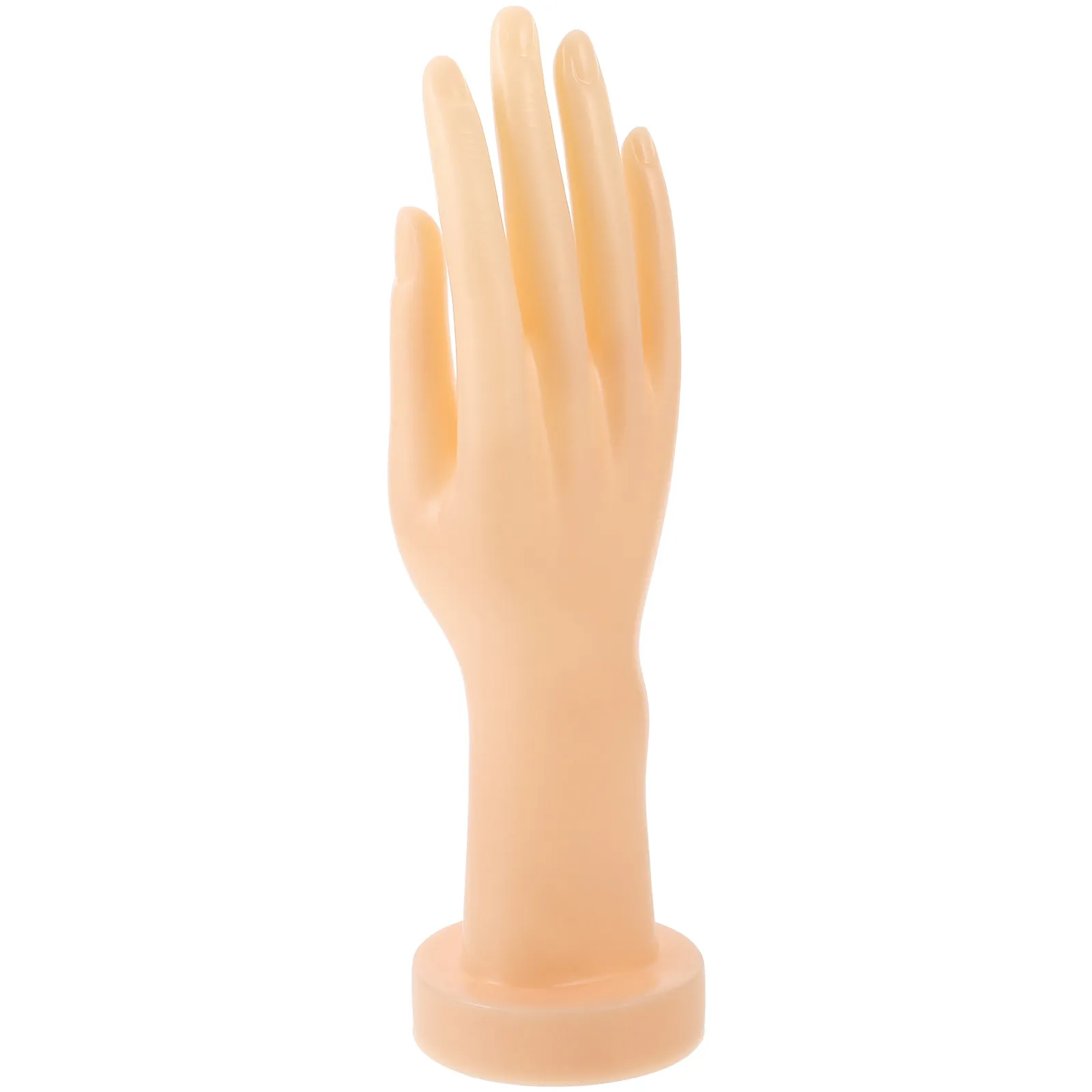 

Realistic Plastic Hand Jewelry Display Holder with Base for Rings Bracelets Gloves Display Manicure Nail Practice