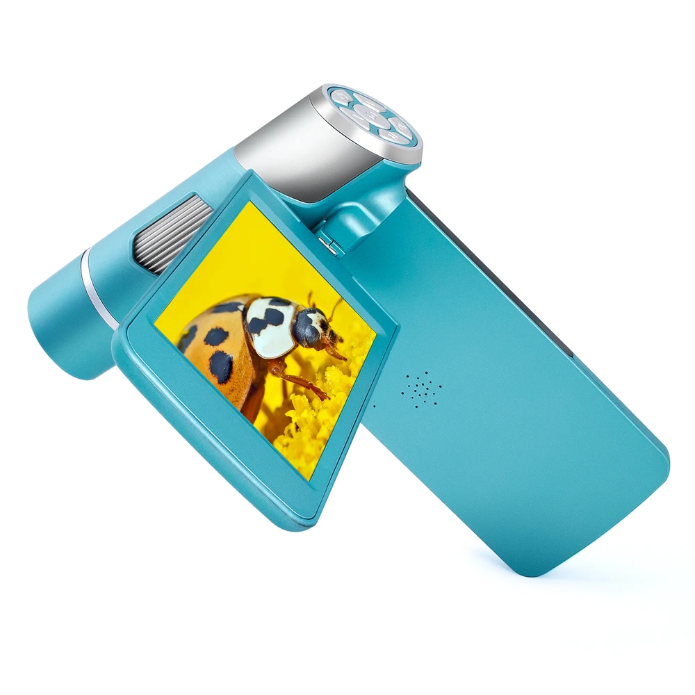 

4 Inch Handheld Digital Microscope, 1080P LCD Digital Microscope,8 LED Light for Observing Coin/Plant/Rock