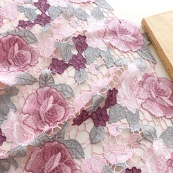 1yard price hollow water soluble lace fabric color three-dimensional embroidery fabric dress cheongsam clothing custom fabric