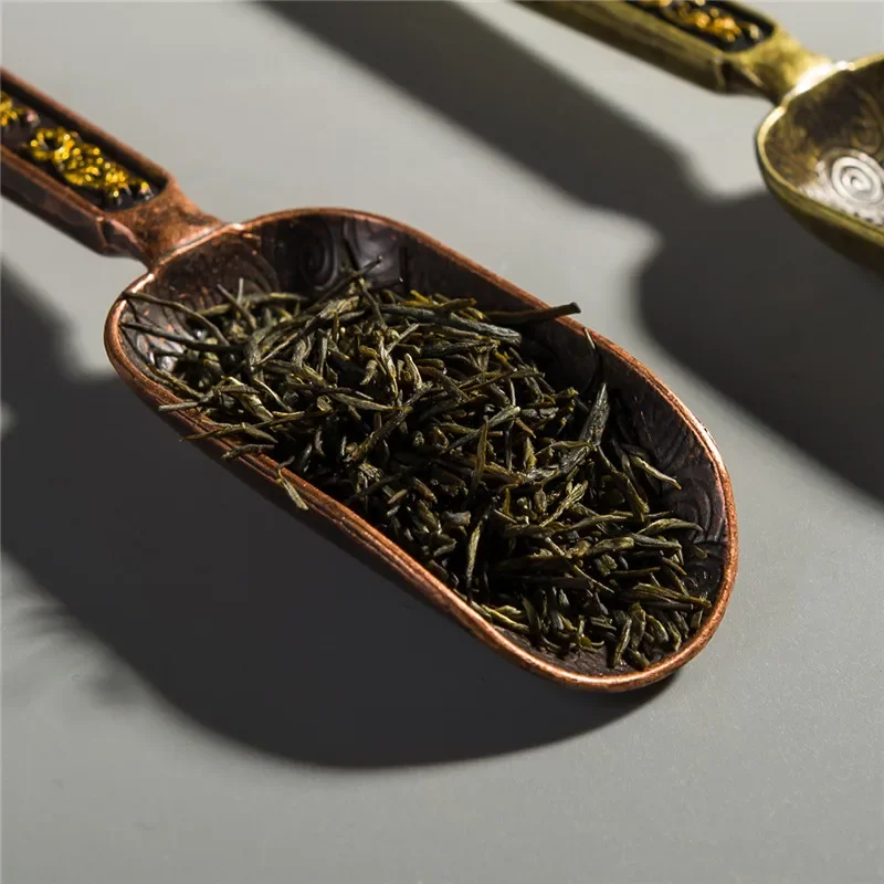 Cuchara de té de aleación Xiangyun Caddy, juego de té Kung Fu, utensilios para ceremonia del té, pala de té, cuchara de nueces, cuchara de especias