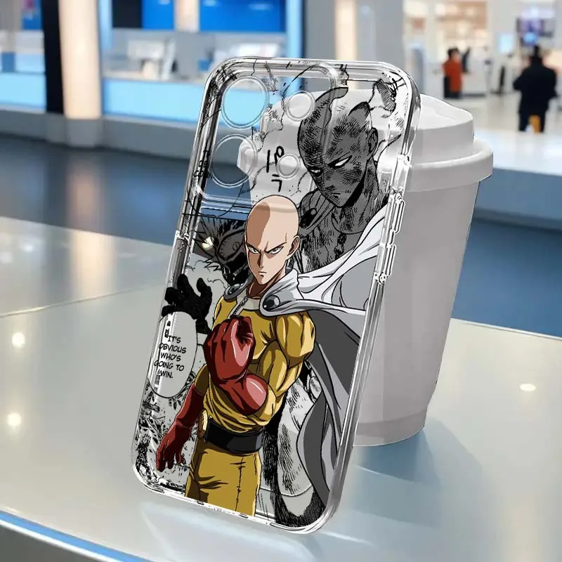 

Anime One Punch Man Comics Phone Case For Xiaomi Mi 17 15 15T 14 14T 13 12 12S 12T 11 Lite Pro Max 5G Transparent