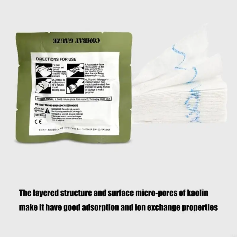 Hemostatic Dressing Gauze Quick Clotting Combat Gauze Wound Packing Bandages First Aids Hemostatic Gauze Enduring 