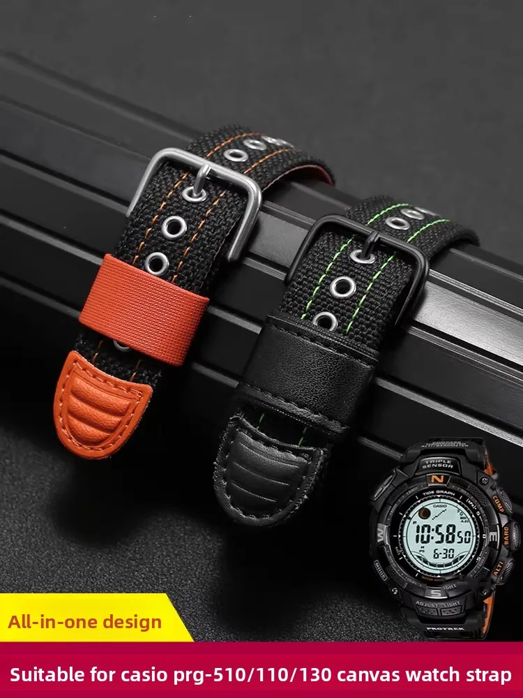 Suitable for Casio Canvas Watch with PRG-510/110/130 PRW-5100G Integrated Nylon Accessories