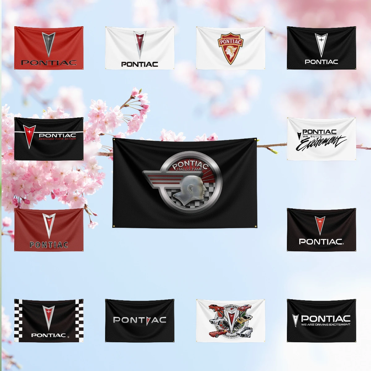 P-Po-nt-ia-c car Flag Forcarnival Garage match campaign Club fan collection Car Lovers pennant