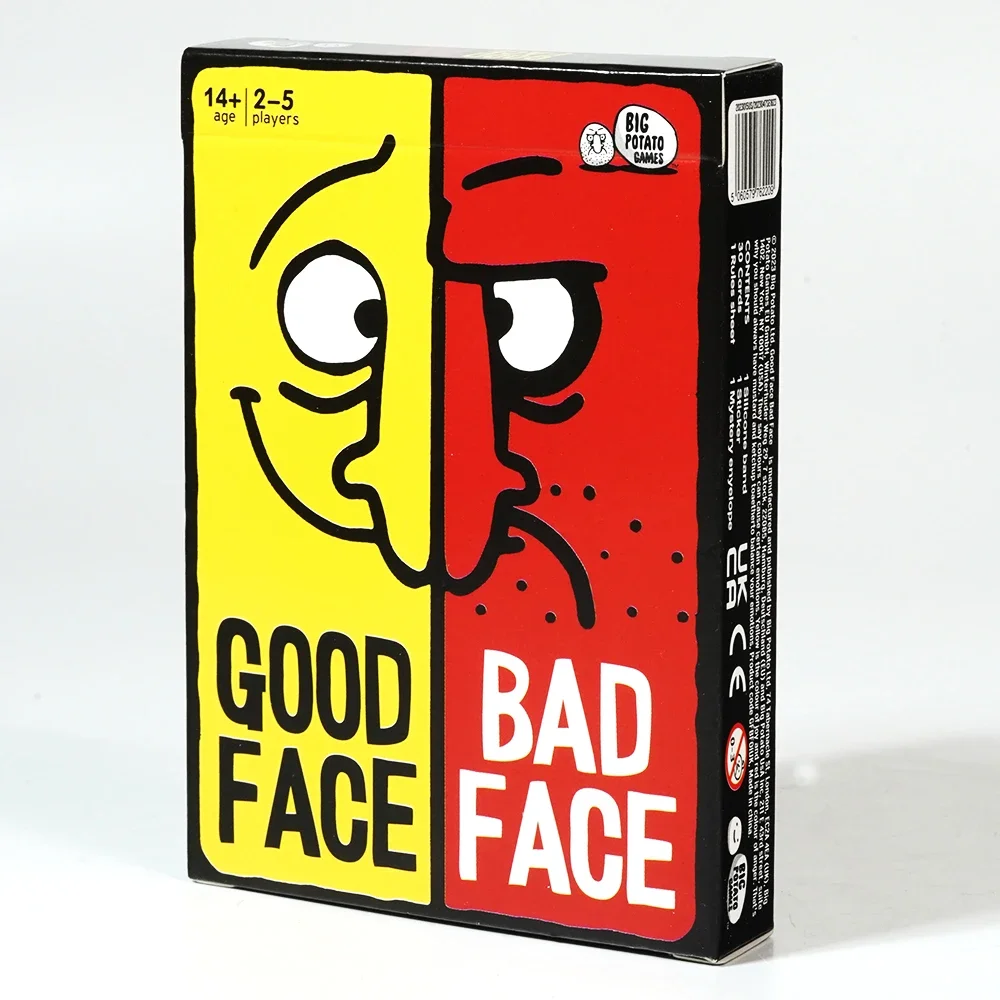 لعبة بطاقات Good Face Bad Face لعبة السفر للحفلات المضحكة للعائلة