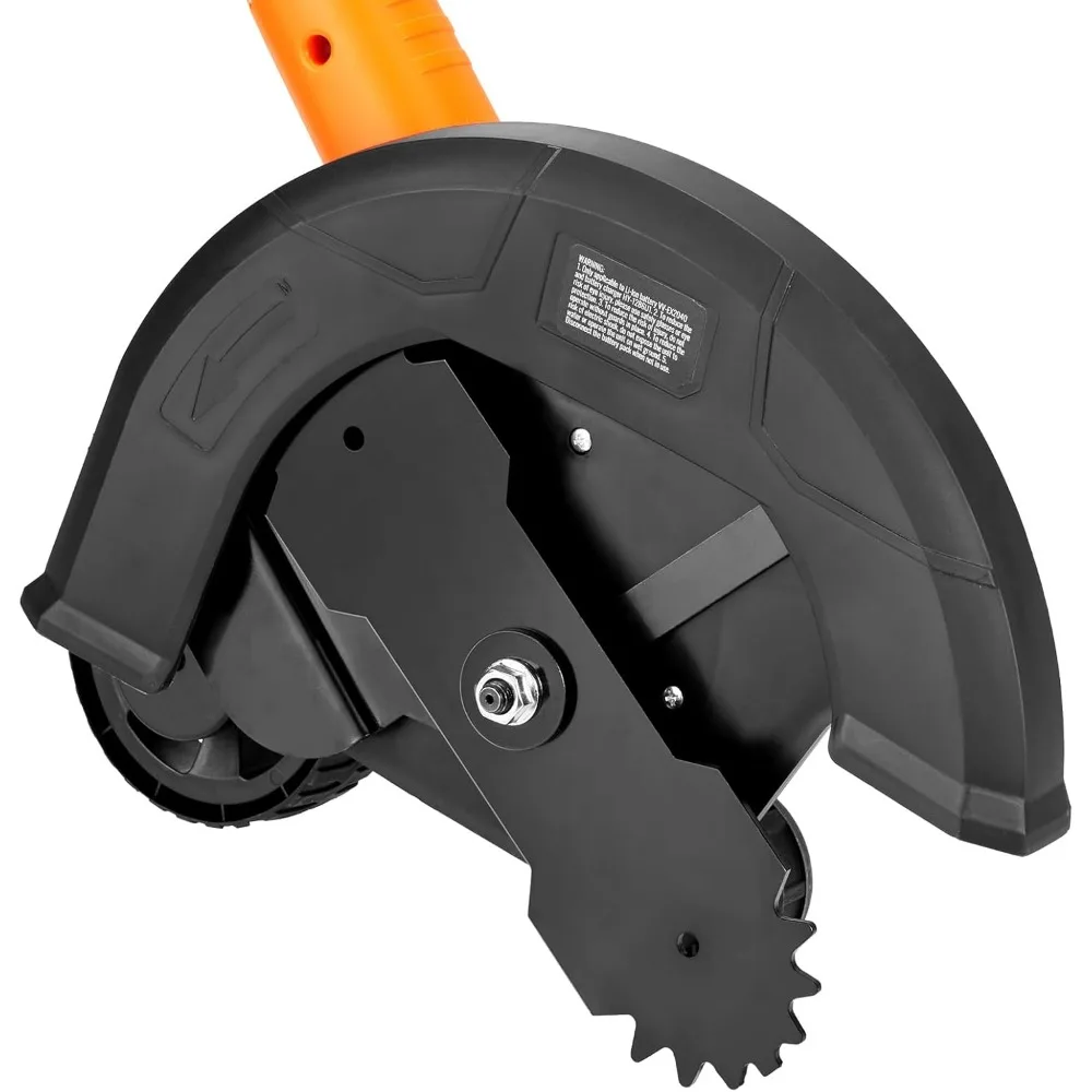 9-Inch Cordless Lawn Edger with Adjustable Blade Depth and Handle, Battery & Charger Included for Lawns, Driveways, Sidewalks