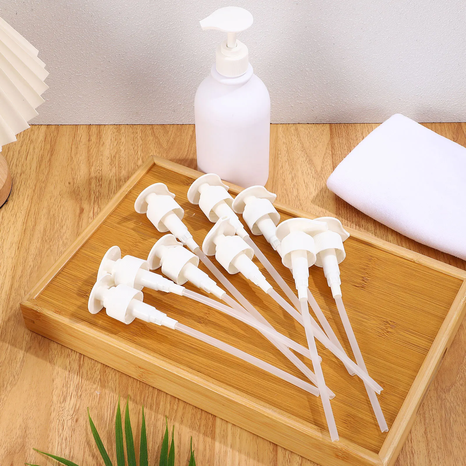 

10pcs Press Head Bottle Replacement Plastic Soap Dispenser Pump For Liquid Soap, Shampoo, Lotion Emulsion Pump Nozzle For Bath