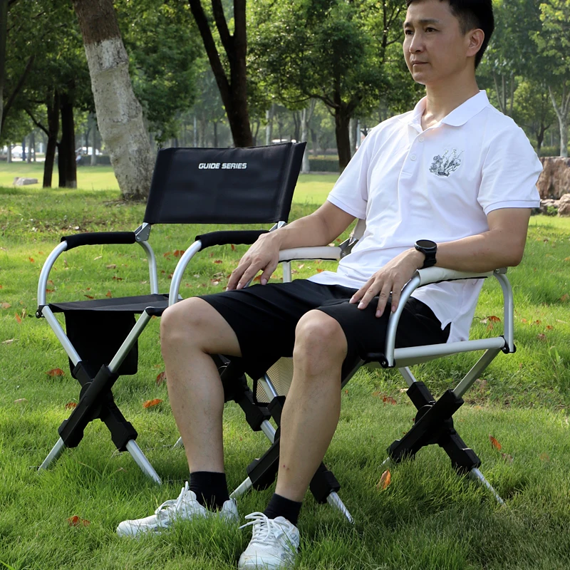 كرسي مدير خارجي مصنوع من سبائك الألومنيوم كرسي تخييم قابل للطي خفيف الوزن ومحمول للترفيه والسفر كرسي خارجي #3