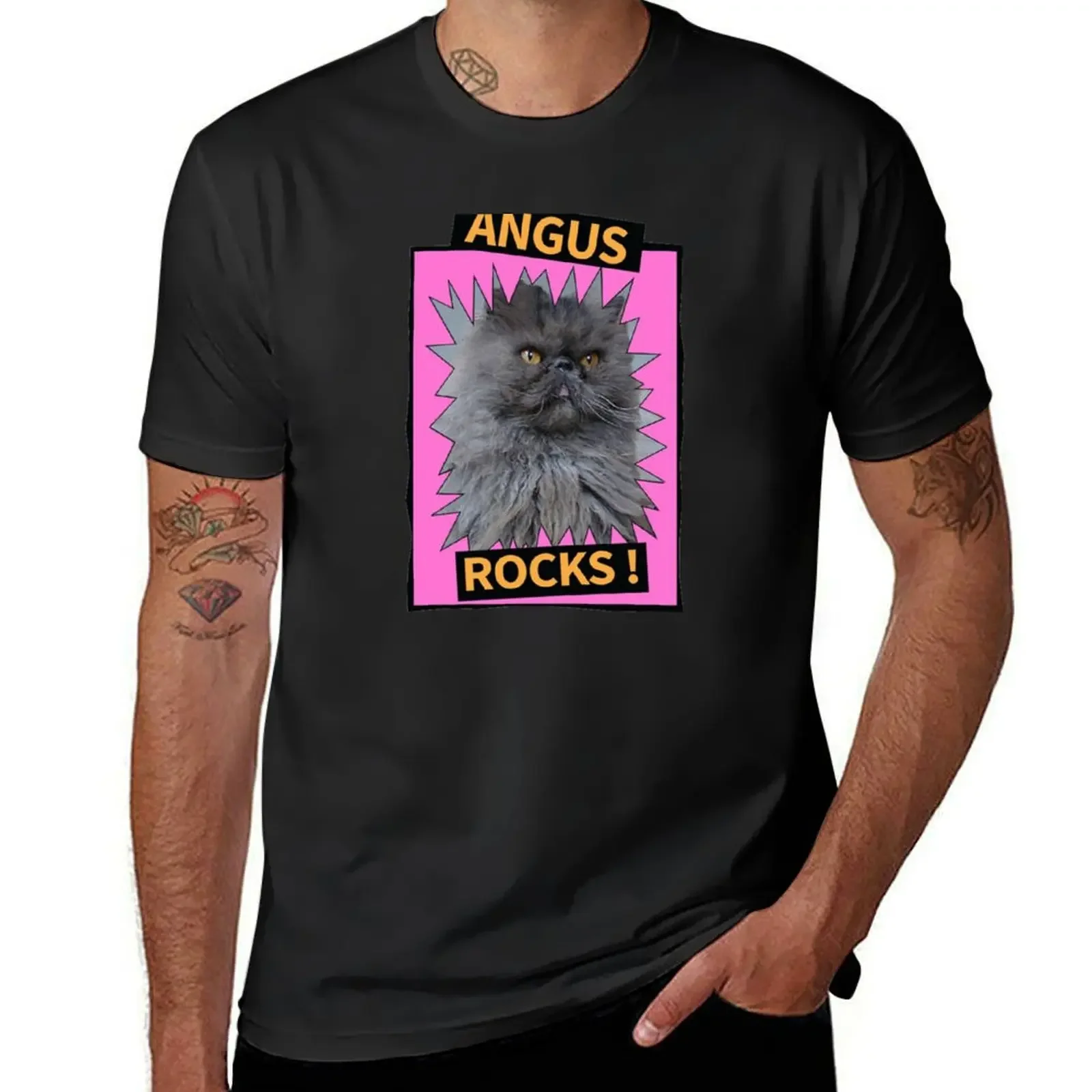 

Мужская футболка с принтом Angus Rocks