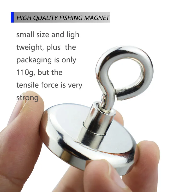 Strong Fishing Magnet 300 lb Pull Strong Magnets Heavy Duty High Power Magnet for Remover for Tag, Shop, Lifting and Pick up