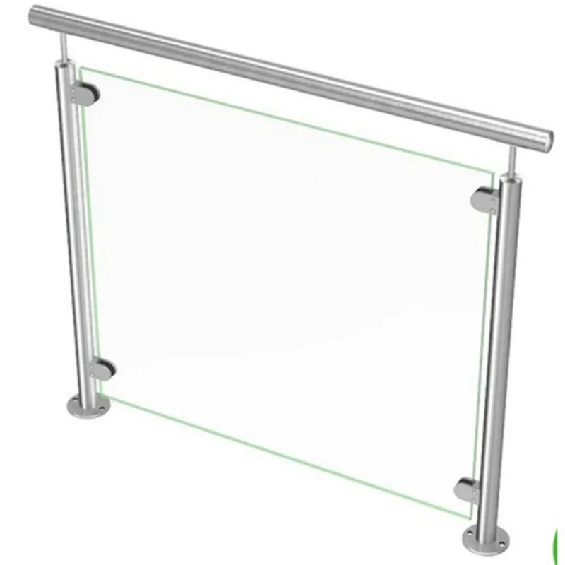 Modern Iron Balcony Rails Stainless Steel and Glass Deck Handrails Elegant Rails and Handrails Anti-rust