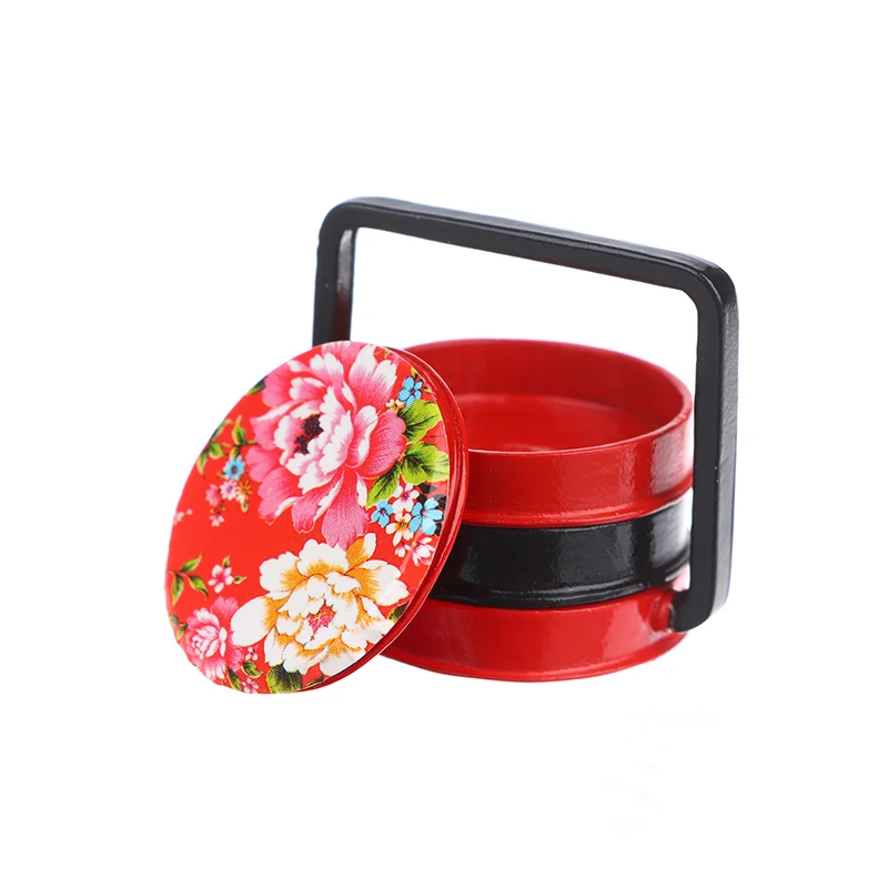 1:12 Poppenhuis Miniatuur Lunchbox Simulatie Plastic Opbergdoos Mini Verse Houddoos Voedsel Speelgoed Model Keuken Servies Decor