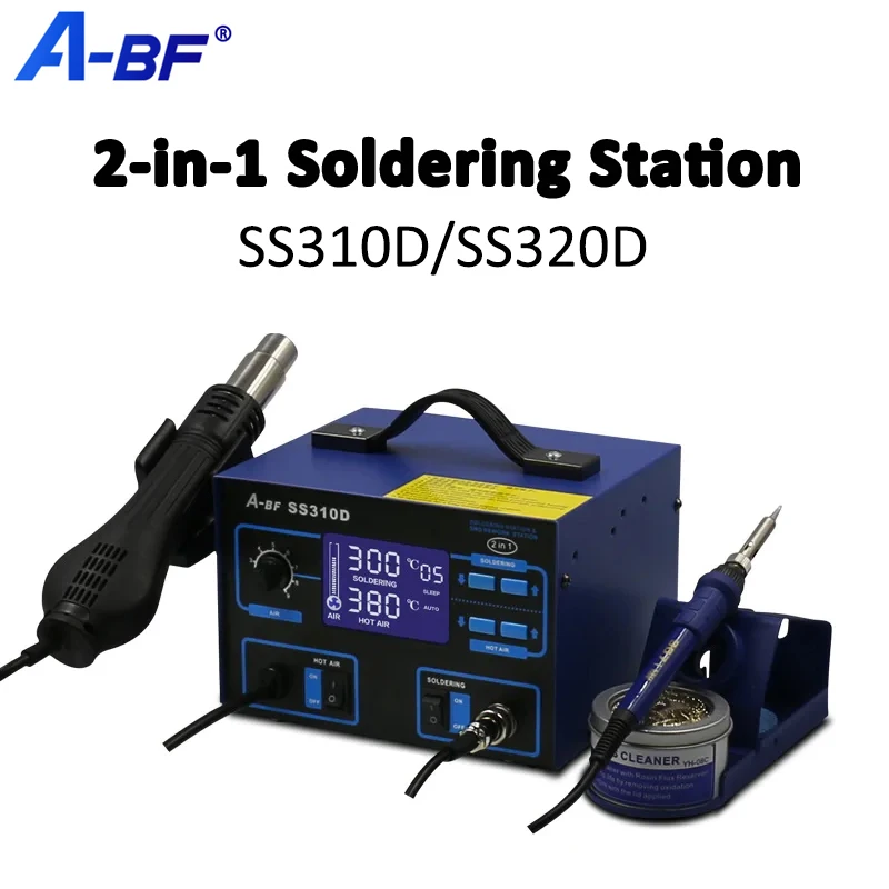 

A-BF Desoldering Station SS310D Set Hot Air Gun Three-in-one 850-Series Air Nozzle Suitable for Mobile Phone Cable Welding 700W