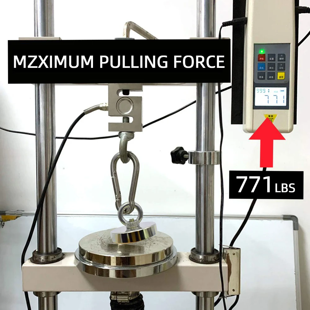 Vismagneten, 110 lb 242 lb 529 lb 771 lb trekkracht supersterke zware zeldzame aarde neodymium zoekmagneet voor riviervissen