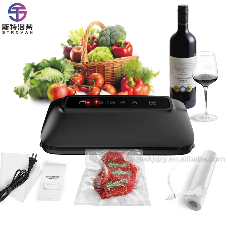 

STLF Factory Spot Vacuum Sealer Automatic Super Suction Continuous Vacuum Sealer Machine for Meat Vegetables Fruit Nuts Anything