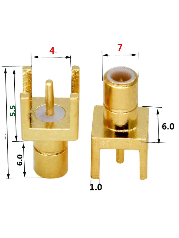 5pcs  SMB-JE connector 50 ohm RF adapter SMB straight RF antenna base PCB solder socket