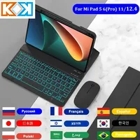 KOK Bluetooth Keyboard Case For Xiaomi Pad 5 6 Pro 11 Inch,For Pad 5 Pro 12.4'' Tablet Stand Magnetic Funda Cover With Pencil Ho