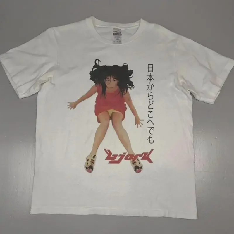 

Bjork Rock Японская рубашка белого цвета с короткими рукавами KV28977