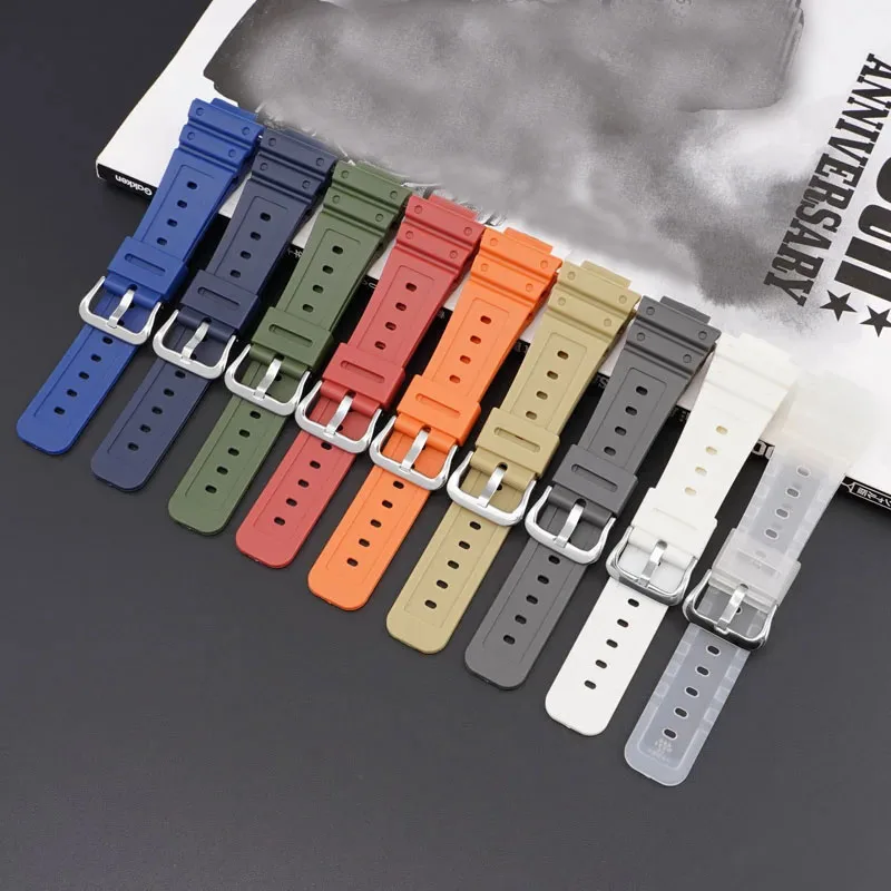 16mm Silicone Watch Band For Casio G-Shock DW-6900 5600E GW-M5610 GA-2100 GD110 GLS8900 Watch Strap Soft Resin Wrist Belt