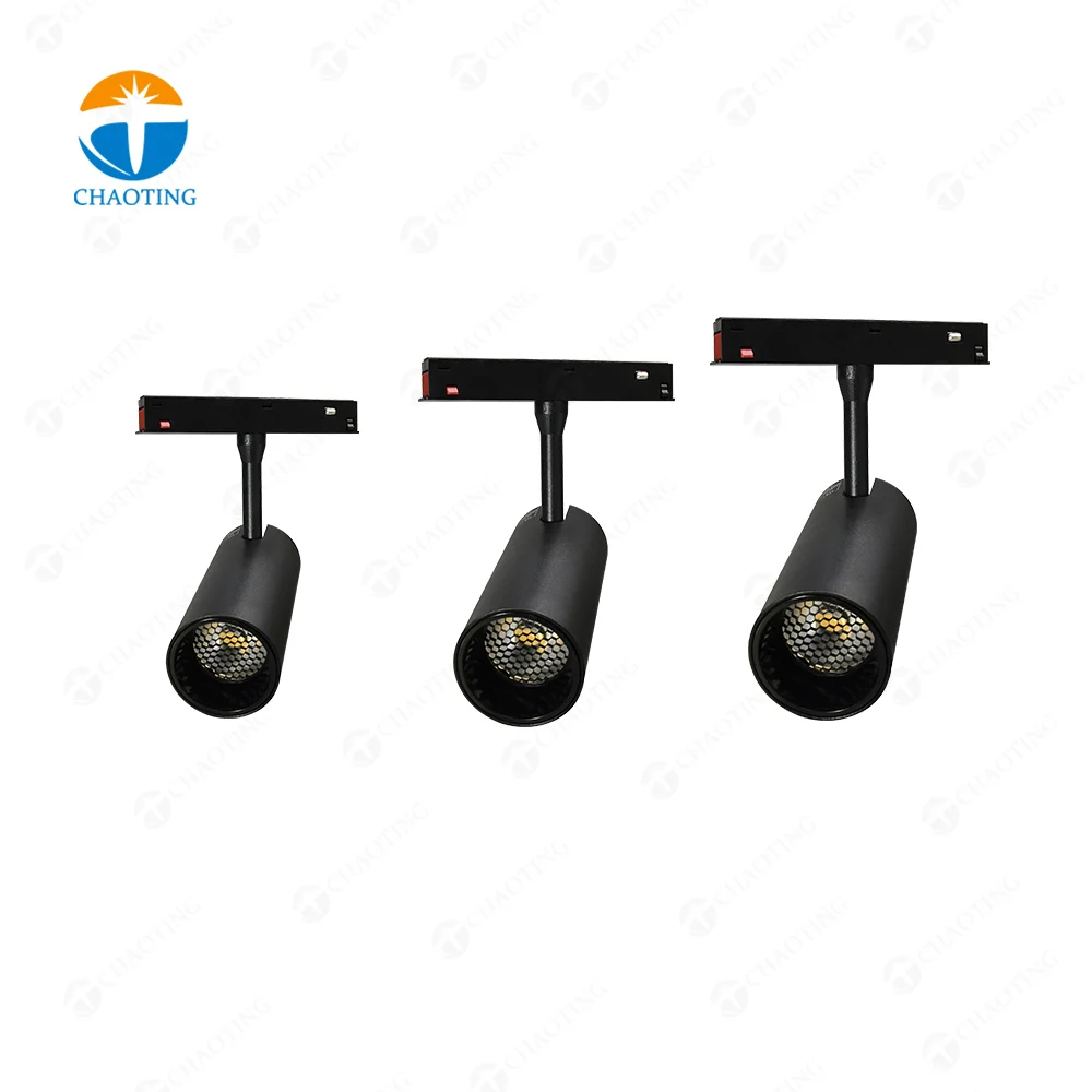 Tuya 48V 20Mm Recessed Surface Mounted Magnetic Track Light Rail Focus Adjustable Zoomabl Cob 20W Led Magnetic Track Spot Light