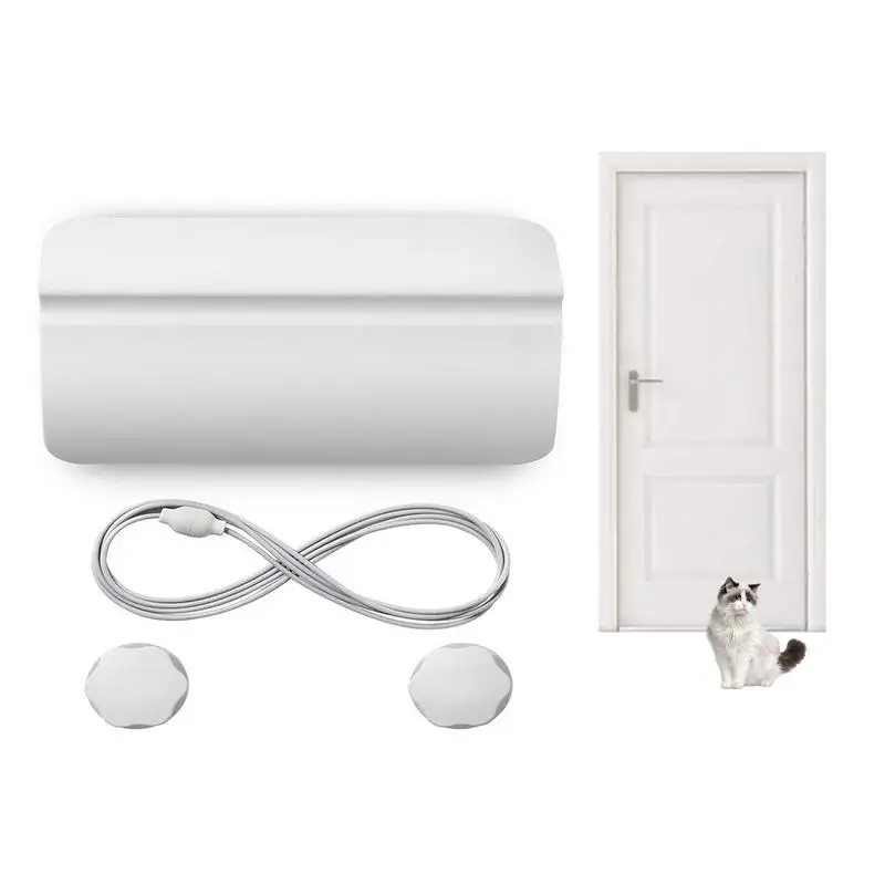 Cat Door Automatic Lockable Pet Dog Cats Door Dog Door Pet Door Opener With Adjustable Bungee Cord Safety Gate For Room