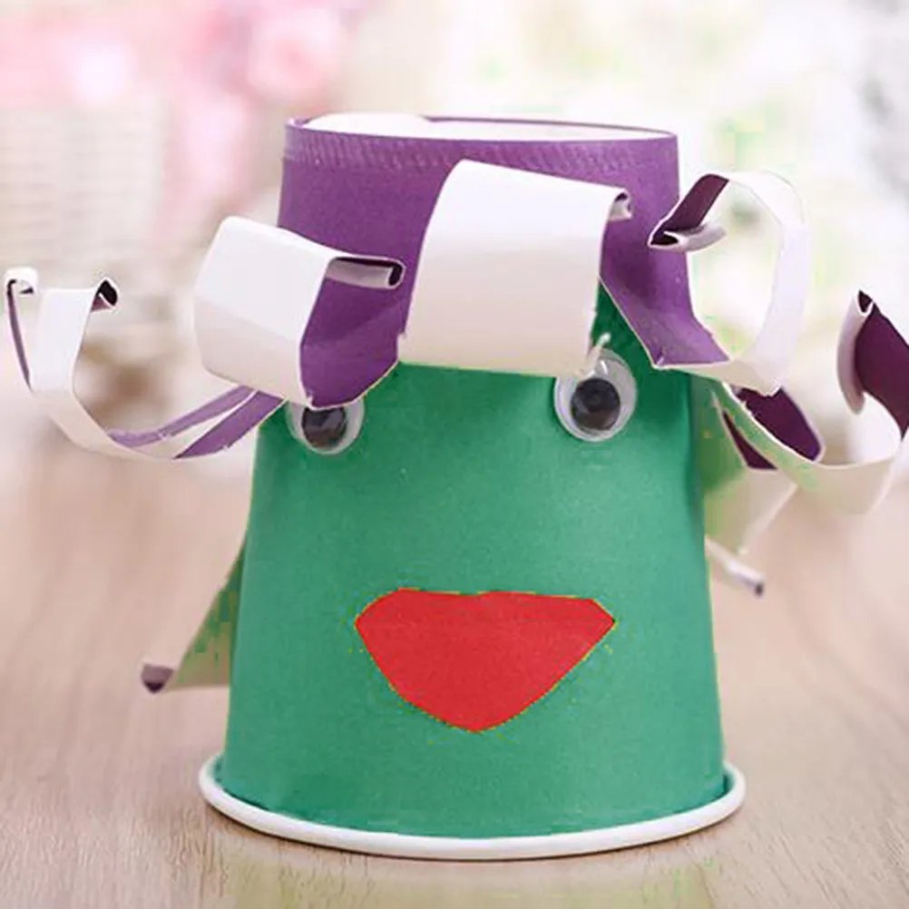 100pcs-vibrant-thick-paper-cups-diy-craft-set-for-kindergarten-kids-creative-art-making-classroom-decoration-learning-tool