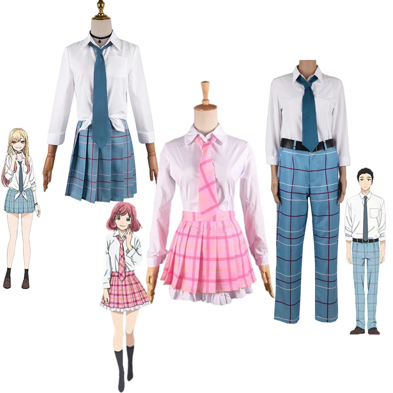 

School Uniform Skirt Outfits Anime My Dress-Up Darling Marin Kitagawa/Noragami Ebisu Kofuku Cosplay Costume Carnival Suit