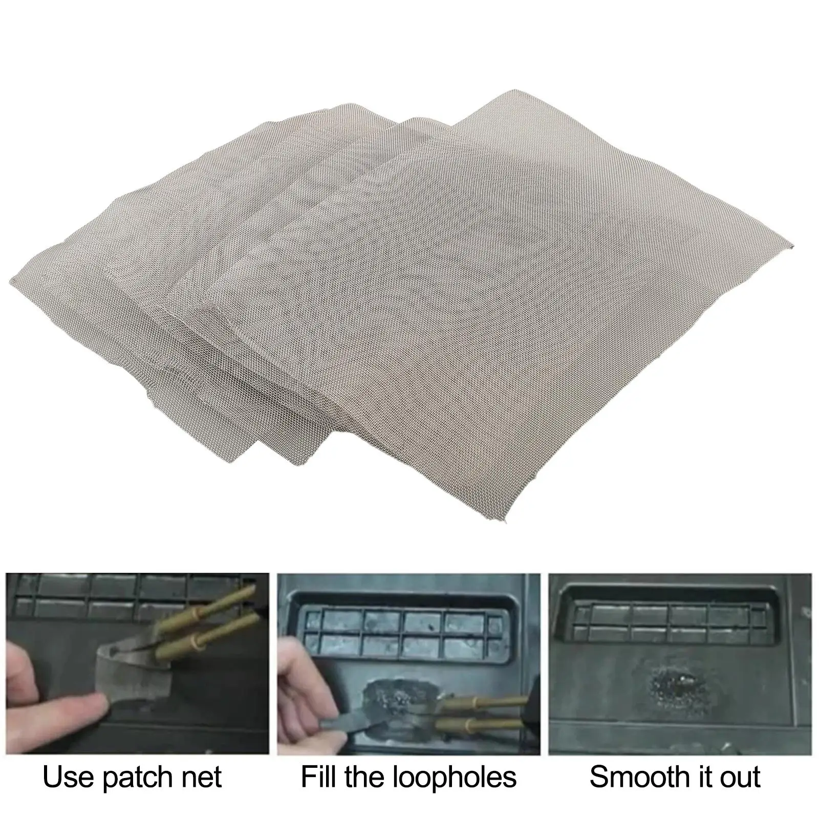 Bumper Mesh Net Repair Hole Crack Repairing Silver Easy To Install For Bumper Body Hood Vents Brand New Druable