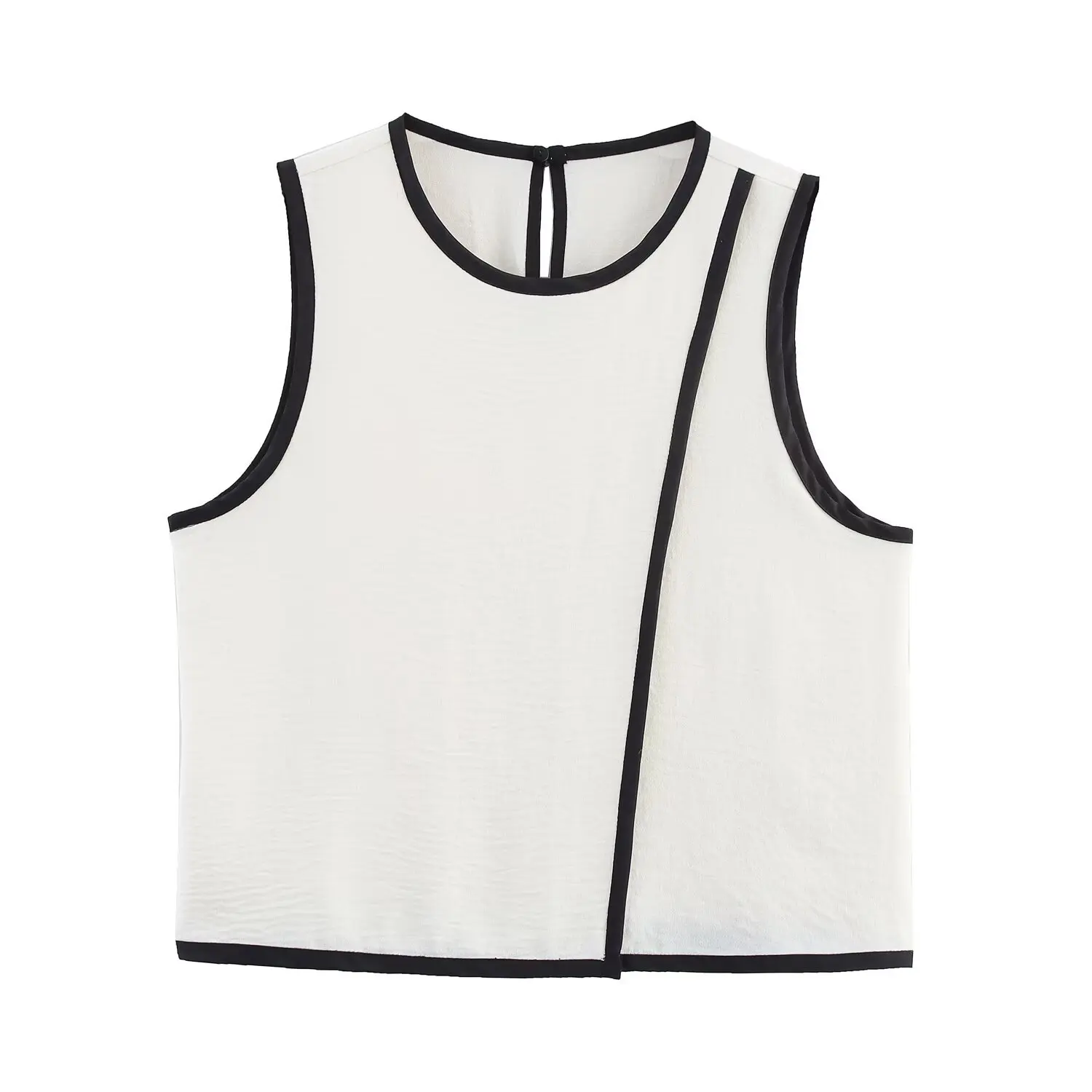 

Women's new products simple small fragrance style knitted vest vest horse clip college style top versatile
