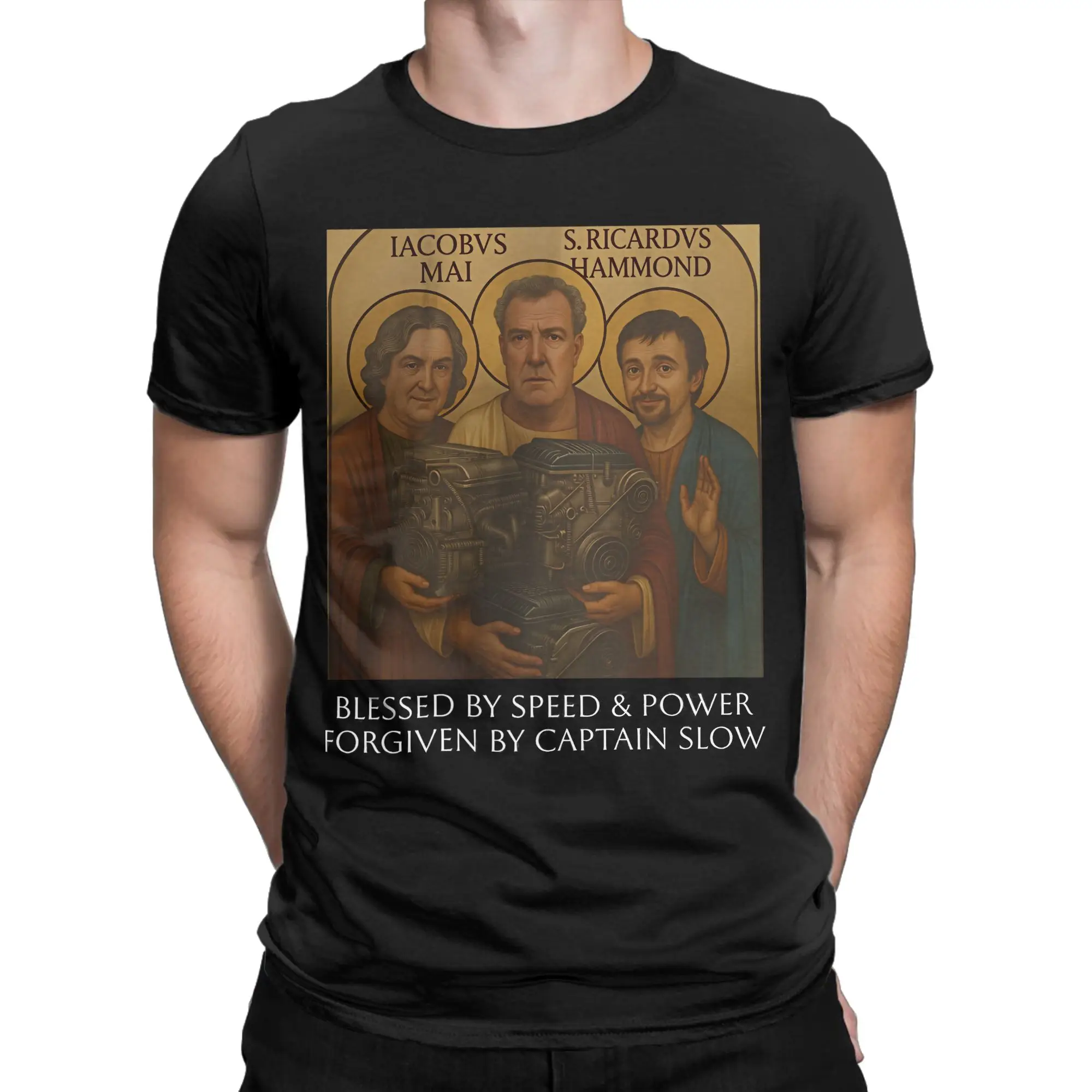 Jeremy Clarkson Protect Us From Electric Motors Tshirts Men Cotton Tops Funny Hammond May Round Neck Short Sleeve