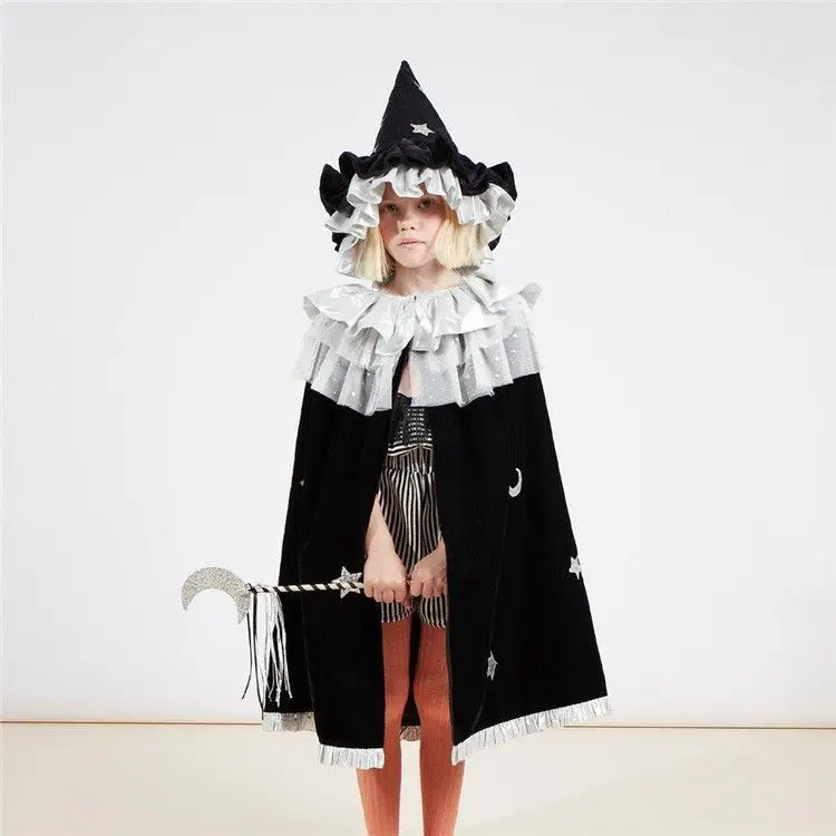 Children\'s Halloween Costume Girl\'s Witch Cloak Party dress Ghost Festival maid dress Girls Kids Fancy Dress Performance Props