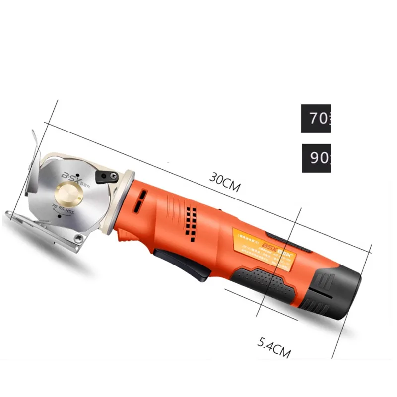 Electric Scissors 12V 70mm/90mm Manual Sewing Machine Rechargeable for PVC Leather Scissors Leather Fabric Cutting Machine