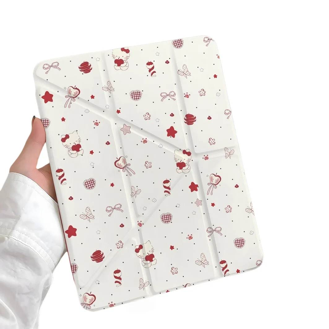RedApple Cat Pen Slot Tablet Case For Mini7 6 iPad Pro 2024 2022 2021 2020 2019 2018 2017 11 10 9 8 7 6 5 Air7 6 5 4 3 2 1 Cover