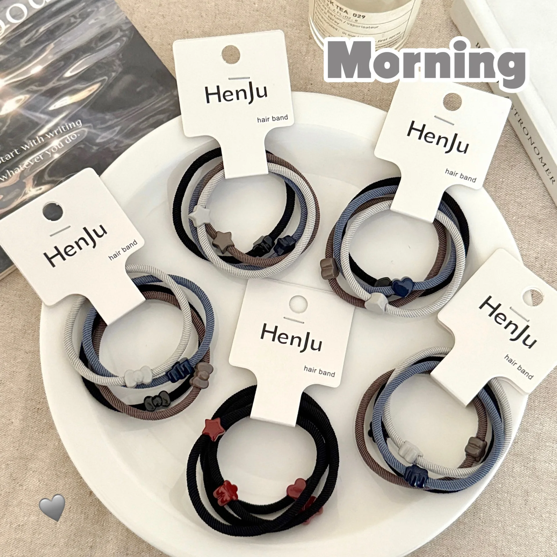 ยางรัดผมแบบยืดหยุ่น สไตล์ใหม่ ไล่เฉดสีเทา เรียบง่าย แฟชั่นสำหรับวัยรุ่นหญิง ยางมัดผม อุปกรณ์เสริมผมอเนกประสงค์