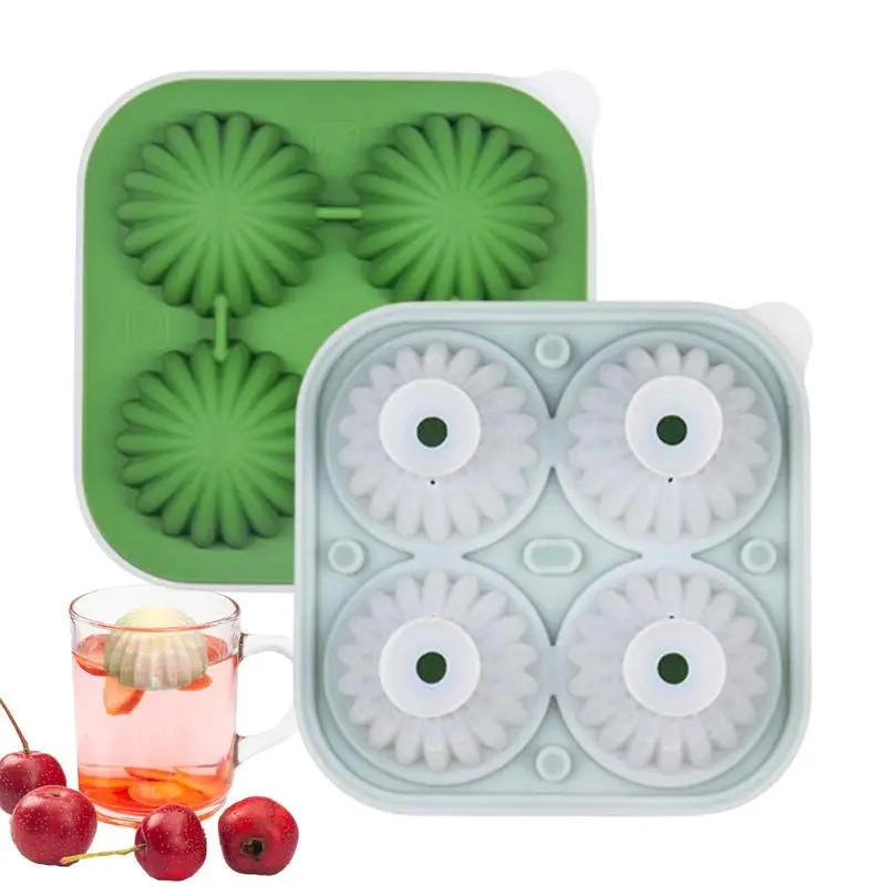 

Cactus Ice Cube Tray 4 Cavity Ice Maker Mold Reusable Ice Mold Fun Shape Ice Cube Maker Mold Easy Release Silicone Ice Ball