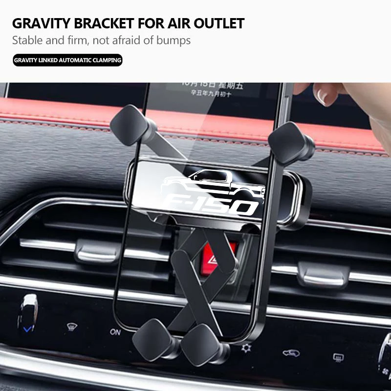 Soporte para teléfono de coche Ford Gravity, soporte para salida de aire, soporte para teléfono móvil Edge KA Escort Fiesta Focus Fusion Mustang TAURUS Ghia ST