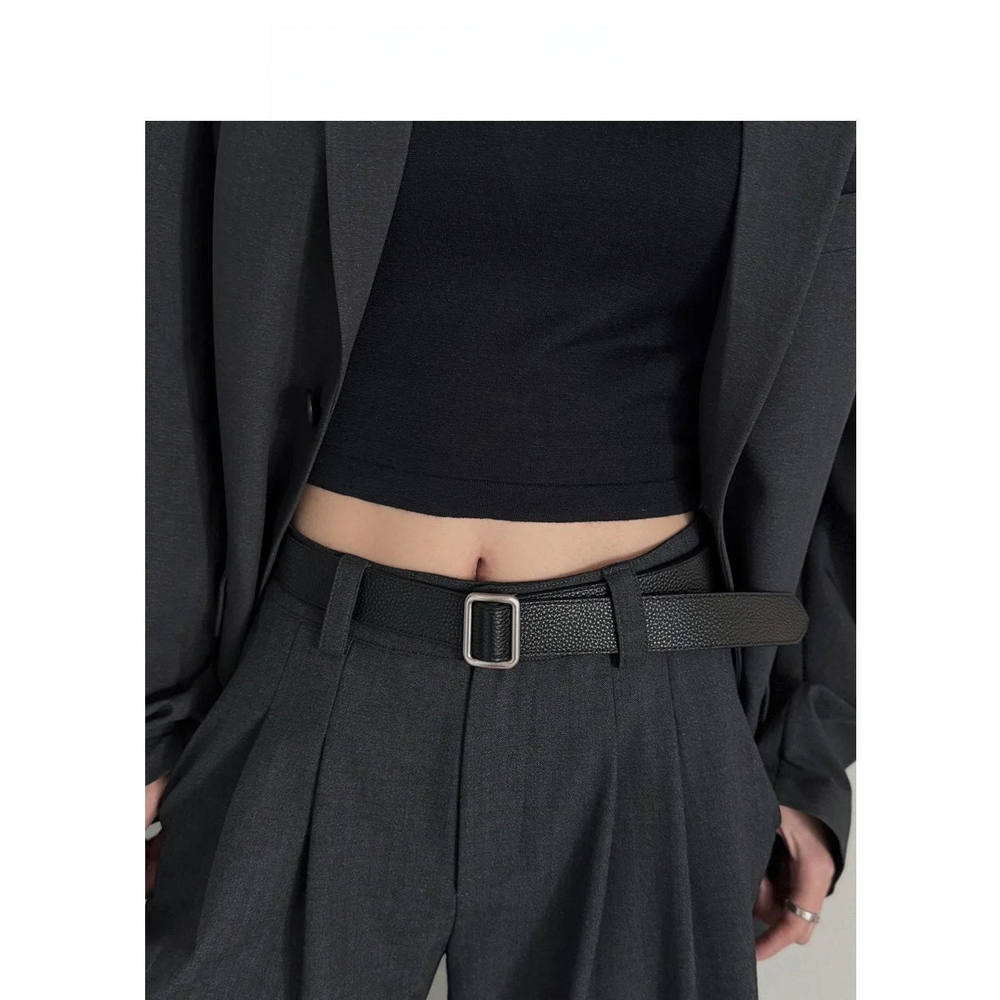genuine-leather-belt-women's-top-layer-cowhide-simple-versatile-no-punching-can-be-knotted-with-coat-sweater-waist-belt