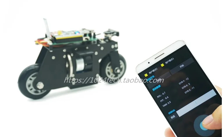 Open Source Stm32 Balance Bike Cubli inerziale Momentum Wheel Balance Diy Pid Bluetooth telecomando piccola bici