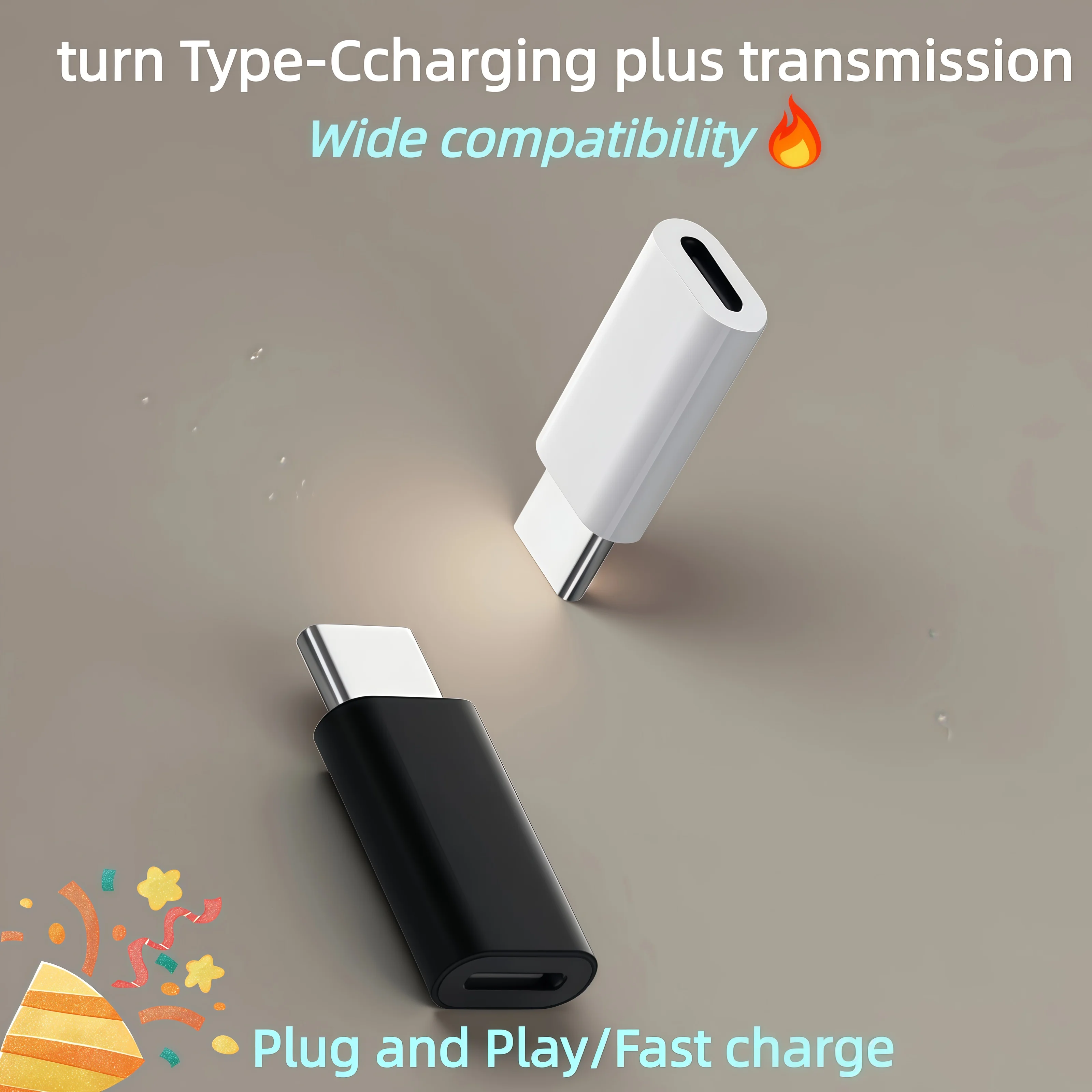 Lightning Female To USB C Male Charger Adapter for IPhone 15 Pro Max Plus IPad Type C To 8Pin Charging Data Sync Connector