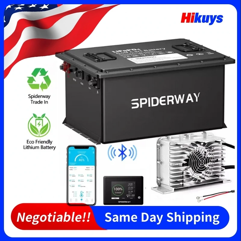 

51.2V 105Ah Golf Cart LiFePO4 Lithium Battery w/ Charger for EZGO Club Car Yamaha