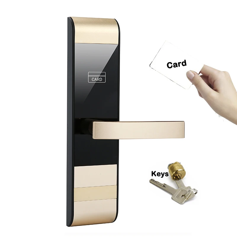 

Best Sellers Electronic RFID Smart Card Hotel Room Door Lock Handle Keyless Entry Lock Smart Electronic Look for Hotels